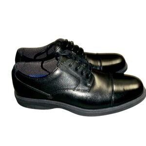 Nunn Bush Comfort Gel Memory Foam Dress Boys Black Shoes Size 8.5